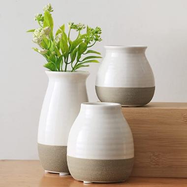 Modern Farmhouse Decor, Vases for Decor, Ceramic Vase Modern Home Decor, Rustic Home Decor Vases for Flowers, Rustic Farmhouse Decor, Living Room Decor and Accessories, Modern Wall Decor