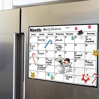 Fridge Calendar Magnetic Dry Erase Calendar Whiteboard Calendar For Refrigerator Planners 16.9 Inches X 11.8 Inches