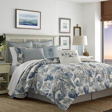 Tommy Bahama | Raw Coast Collection | Duvet Cover Set-100% Cotton, Ultra-Soft & Breathable, All Season Premium Bedding, King, Blue