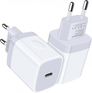 European iPhone Charger Block, 2Pack Fast Charging USB C Wall Charger European Travel Plug Adapter Power Brick Cube Box for iPhone 14 Pro Max/13/13 Pro Max/13 Mini/12 11 Pro Max/SE/XR/X/8,Samsung S22