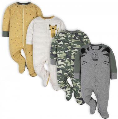 Gerber baby-boys 4 Pack Sleep 'N Play Footie