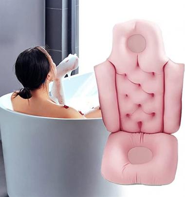 Premium Full Body Bath Pillow for Tub, Bath Tub Pillows Rest 3D Air Mesh Breathable Bath Accessoriest, Spa Ergonomic Bathtub Pillow for Tub Head Neck Back Support