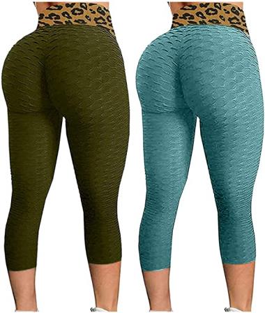 Smooto 2PC Tik Tok Leggings Women Yoga Pants Tummy Control Butt Lift High Waist Leggings Workout Booty Tights Yoga Pants