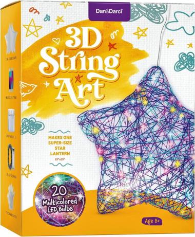 3D String Art Kit for Kids - Makes a Light-Up Star Lantern with 20 Multi-Colored LED Bulbs - Kids Gifts - Crafts for Girls and Boys Ages 8-12 - DIY Arts & Craft Kits for 8, 9, 10, 11, 12 Year Old Girl