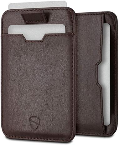 Vaultskin CHELSEA Slim Minimalist Leather Mens Wallet with RFID Blocking, Front Pocket Credit Card Holder