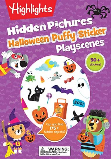 Halloween Hidden Pictures Puffy Sticker Playscenes (Highlights Puffy Sticker Playscenes)