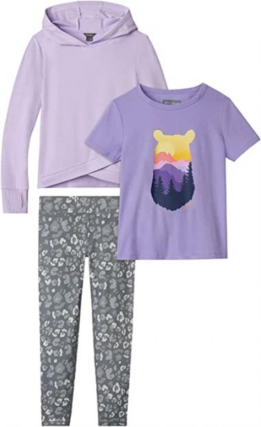 Eddie Bauer Youth Girl's 3 Piece Set, T-Shirt, Hoodie, Legging