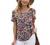 Feiersi Women's Summer Floral Tunic Tops Casual Blouse Short Sleeve Buttons Up T-Shirts