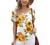 Feiersi Women's Summer Floral Tunic Tops Casual Blouse Short Sleeve Buttons Up T-Shirts