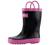 OAKI Kids Waterproof Rubber Rain Boots with Easy-On Handles