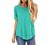 JomeDesign Summer Tops for Women Short Sleeve Side Split Casual Loose Tunic Top