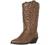 Soda Women's Red Reno Western Cowboy Pointed Toe Knee High Pull On Tabs Boots