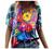 SNKSDGM Women's Summer Short Sleeve V Neck T Shirts Casual Floral Print Blouses Tee Shirt Loose Fit Tunic Tops for Women