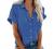 Summer Tops for Women 3/4 Sleeve V-Neck Button Down T Shirts Plus Size Top Casual Work Pockets Collared Tee Blouses