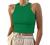 KAMISSY Women Basic Crew Neck Crop Tank Top Solid Rib-Knit Binding Crop Top