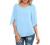 Neineiwu Womens Casual Scoop Neck Loose Top 3/4 Sleeve Chiffon Blouse Shirt Tops