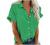 Women's Short Sleeve V-Neck Solid Button Down Shirt Tops Plus Size Casual Work Pockets Collared Tee Blouses Tunic Tops