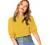 SheIn Women's Puff Sleeve Casual Solid Top Pullover Keyhole Back Blouse