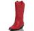 Soda Women's Red Reno Western Cowboy Pointed Toe Knee High Pull On Tabs Boots