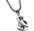 Hamoery Men Women Punk Stainless Steel Boxing Glove Chain Pendant Necklace