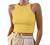 KAMISSY Women Basic Crew Neck Crop Tank Top Solid Rib-Knit Binding Crop Top