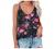 Womens Summer Tops Fashion V-Neck Spaghetti Strap Tank Tops Trendy Camisole Loose Fit Blouse Shirts with Cute Printing