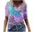 T Shirts for Women V-Neck Aesthetic Marble Pattern Short Sleeve Summer Tops Retro Boho Print Graphic Tees Loose Blouse