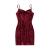 ZAFUL Women's Stars Print Side Slit Velvet Sleeveless Mini Dress Sexy Cowl Front Spaghetti Strap A-Line Mini Dress