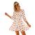 EXLURA Womens Lantern Sleeve Tie Back Dress Ruffled Off Shoulder A-Line Vintage Mini Dress