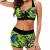 YALFJV Bathing Suit for Women Push Up Cropped Tops Swimsuit with Boyshorts Tummy Control Athletic Surfing Two Piece Swimwears