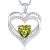 CDE Heart Necklaces for Women Gold-Plated 925 Sterling Silver Birthstone Pendant Necklace Birthday Jewelry Gifts for Women Girls Her Sister Friends