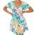 SNKSDGM Women Short Sleeve Boho Ruffle Tiered Floral Print Swing Mini Dress Casual V Neck A-Line Flowy Beach Maxi Dresses