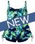 Septangle Women Plus Size Bathing Suits Paisley Print Two Piece Swimsuit Tankini Swimwear