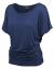 Made By Johnny MBJ Women's Solid Short Sleeve Boat Neck V Neck Dolman Top with Side Shirring