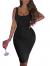 YMDUCH Women's Sexy Bodycon Midi Dress Basic Sleeveless Tank Club Dress