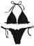 SOLY HUX Women's Floral Print Halter Triangle Tie Side Bikini Set Two Piece Swimsuits