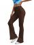 WDIRARA Women's Cut Out Wide Leg Flare Pants High Waist Stretch Self Tie Solid Long Pants