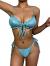 Lilosy Sexy Ribbed Padded String Thong Brazilian Bikini Swimsuit Set for Women Side Tie Knotted Bathing Suit 2 Piece