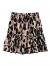 SheIn Women's Leopard Print Drawstring Waist Layer Ruffle Hem Short Skirt