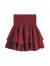 SheIn Women's Solid Shirred High Waist Layered Ruffle Hem Flared Mini Skirt