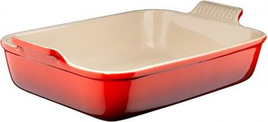 Le Creuset Stoneware Heritage Rectangular Dish, 4 qt. (12" x 9"), Cerise