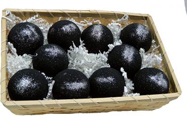 Basket of Bombs! 10 pcs. Black Bath Bombs 5.7 oz Aloe Vera Kaolin Clay scented w/Little Black Dress