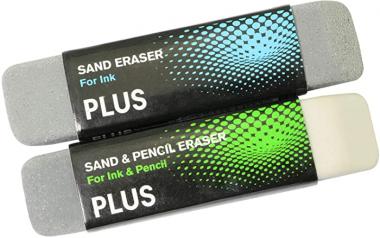 RuiLing 2-Pack Sand Eraser for School Stationery Office Correction Supplies,Double Head Remove Ink/Pencil Markings ,Sand and Rubber Particles for Erasing Ballpoint /Fountain Pen