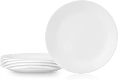 Corelle Dinner Plates, 8-Piece, Winter Frost White