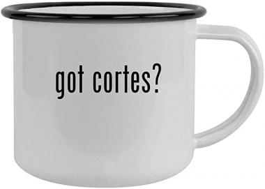 got cortes? - 12oz Camping Mug Stainless Steel, Black