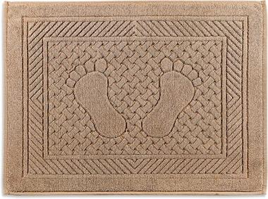 Bath Rug Bathroom Floor Mats - Washable Bathtub Shower Sink Floor Towels - 100% Turkish Cotton Bathmat Foot Towels (Brown)