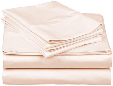 Pure Egyptian Queen Size Cotton Bed Sheets Set (Queen, 1000 Thread Count) Cream Bedding and Pillow Cases (4 Pc) – Egyptian Cotton Sheets Queen Size Bed- Sateen Sheets - 15” Queen Deep Pocket Sheets