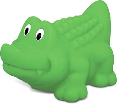 DolliBu Alligator Bath Buddy Squirter - Floating Green Alligator Rubber Bath Toy, Fun Water Squirting Bathtime Play For Toddlers, Cute and Soft Tropical Animal Toy For Bathtub, Beach and Pool for Kids