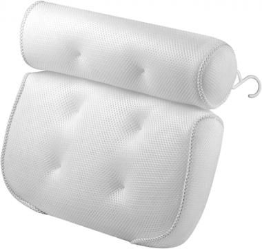 s, Breathable Relaxing Cushion with Non- Suction Bath Tub Headrest Bathtub Cushion for Home Men Women