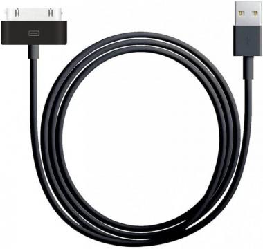 5 Pack of Black 30-Pin USB Data Sync Charging Cable Charger Lead 1 Metre Extra Long for Apple iPhone 4 4S 3G 3GS Apple iPad 1st 2nd 3rd Gen iPod 5th Gen Classic Nano 1st 2nd 3rd 4th 5th 6th Gen Touch